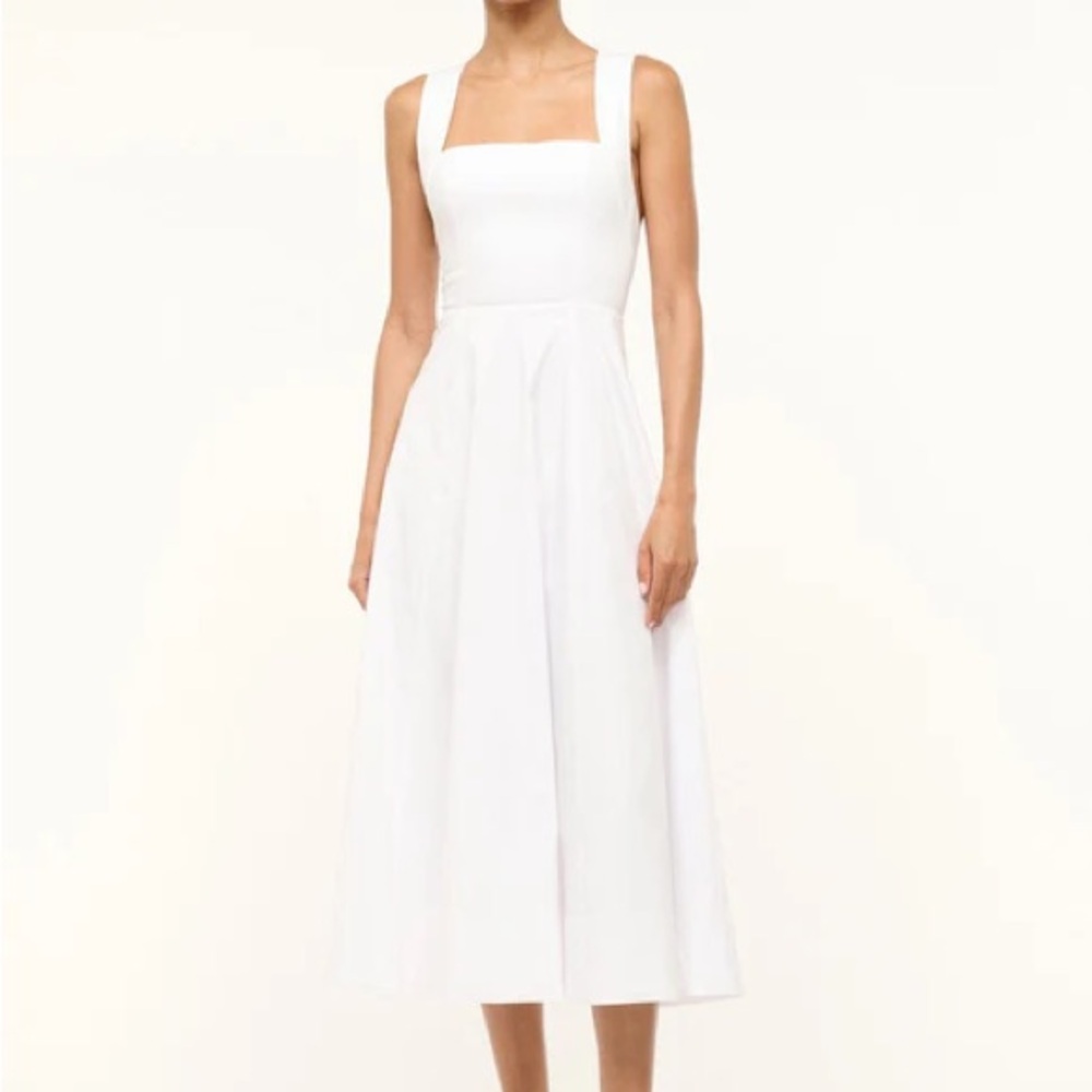 Staud Teresa Elegant White Sleeveless Dress BRAND NEW